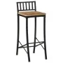 Taburetes altos 2 uds madera maciza de mango rugosa de vidaXL, Taburetes de cocina - Ref: Foro24-358940, Precio: 140,24 €, De...