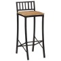 Taburetes altos 2 uds madera maciza de mango rugosa de vidaXL, Taburetes de cocina - Ref: Foro24-358940, Precio: 141,90 €, De...