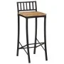 Taburetes altos 2 uds madera maciza de mango rugosa de vidaXL, Taburetes de cocina - Ref: Foro24-358940, Precio: 140,24 €, De...