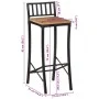Taburetes altos 2 uds madera maciza de mango rugosa de vidaXL, Taburetes de cocina - Ref: Foro24-358940, Precio: 140,24 €, De...