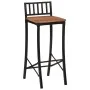 Taburetes altos 2 uds madera maciza de acacia de vidaXL, Taburetes de cocina - Ref: Foro24-358942, Precio: 105,58 €, Descuent...