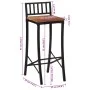 Taburetes altos 2 uds madera maciza de acacia de vidaXL, Taburetes de cocina - Ref: Foro24-358942, Precio: 105,58 €, Descuent...