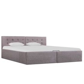 Cama canapé hidráulica con almacenaje tela gris topo 160x200 cm de vidaXL, Camas y somieres - Ref: Foro24-285598, Precio: 328...