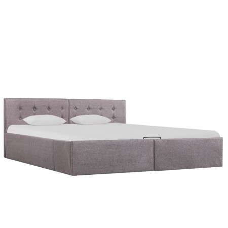 Cama canapé hidráulica con almacenaje tela gris topo 160x200 cm de vidaXL, Camas y somieres - Ref: Foro24-285598, Precio: 328...