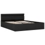Cama hidráulica con almacenaje y LED tela gris oscuro 140x200cm de vidaXL, Camas y somieres - Ref: Foro24-285603, Precio: 343...