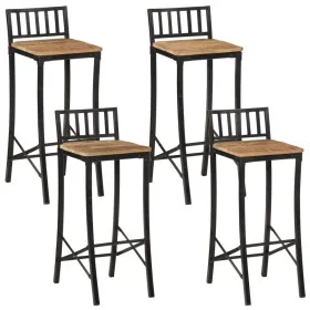 Taburetes altos 4 uds madera maciza de mango rugosa de vidaXL, Taburetes de cocina - Ref: Foro24-358941, Precio: 199,80 €, De...