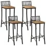 Taburetes altos 4 uds madera maciza de mango rugosa de vidaXL, Taburetes de cocina - Ref: Foro24-358941, Precio: 199,80 €, De...