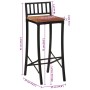 Taburetes altos 4 uds madera maciza de acacia de vidaXL, Taburetes de cocina - Ref: Foro24-358943, Precio: 202,65 €, Descuent...