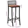 Taburetes altos 4 uds madera maciza de acacia de vidaXL, Taburetes de cocina - Ref: Foro24-358943, Precio: 200,18 €, Descuent...