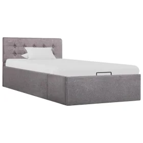 Hydraulic canapé bed with storage in taupe fabric 90x200 cm by vidaXL, Beds and slatted bases - Ref: Foro24-285594, Price: 24...