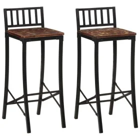 Taburetes altos 2 unidades madera maciza reciclada de vidaXL, Taburetes de cocina - Ref: Foro24-358944, Precio: 103,30 €, Des...