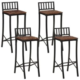 Taburetes altos 4 unidades madera maciza reciclada de vidaXL, Taburetes de cocina - Ref: Foro24-358945, Precio: 200,26 €, Des...