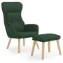 Sillón de relax con taburete tela verde oscuro de vidaXL, Sillones - Ref: Foro24-3097755, Precio: 144,91 €, Descuento: %