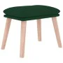 Sillón de relax con taburete tela verde oscuro de vidaXL, Sillones - Ref: Foro24-3097755, Precio: 144,91 €, Descuento: %