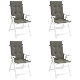 Cojines para silla respaldo alto 4 uds tela gris oscuro melange de vidaXL, Cojines para sillas y sofás - Ref: Foro24-4002416,...