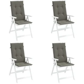 Cojines para silla respaldo alto 4 uds tela gris oscuro melange de vidaXL, Cojines para sillas y sofás - Ref: Foro24-4002416,...