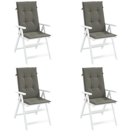 Cojines para silla respaldo alto 4 uds tela gris oscuro melange de vidaXL, Cojines para sillas y sofás - Ref: Foro24-4002416,...