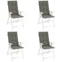 Cojines para silla respaldo alto 4 uds tela gris oscuro melange de vidaXL, Cojines para sillas y sofás - Ref: Foro24-4002416,...
