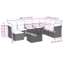 Set de sofás de jardín 8 piezas y cojines ratán sintético negro de vidaXL, Conjuntos de jardín - Ref: Foro24-3266785, Precio:...