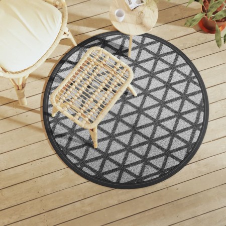 Alfombra de exterior PP negro Ø120 cm de vidaXL, Protectores para exterior - Ref: Foro24-368462, Precio: 21,50 €, Descuento: %
