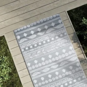 Alfombra de exterior PP gris 80x250 cm de vidaXL, Protectores para exterior - Ref: Foro24-316969, Precio: 32,88 €, Descuento: %
