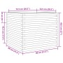 Jardinera madera maciza de pino blanco 80x80x68,5 cm de vidaXL, Maceteros y jardineras - Ref: Foro24-3282480, Precio: 266,53 ...