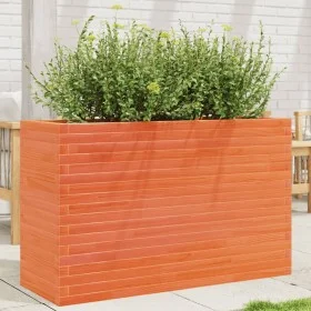 Jardinera madera maciza de pino marrón cera 110x40x68,5 cm de vidaXL, Maceteros y jardineras - Ref: Foro24-3282496, Precio: 2...