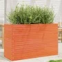 Jardinera madera maciza de pino marrón cera 110x40x68,5 cm de vidaXL, Maceteros y jardineras - Ref: Foro24-3282496, Precio: 2...