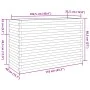 Jardinera madera maciza de pino marrón cera 110x40x68,5 cm de vidaXL, Maceteros y jardineras - Ref: Foro24-3282496, Precio: 2...