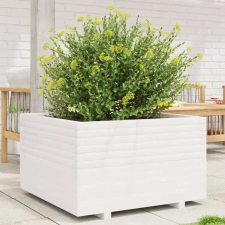 Jardinera madera maciza de pino blanco 80x80x49,5 cm de vidaXL, Maceteros y jardineras - Ref: Foro24-3282530, Precio: 209,09 ...