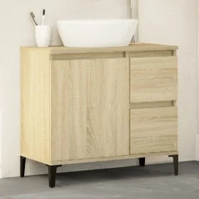 Armario de baño madera contrachapada roble Sonoma 65x33x60 cm de vidaXL, Tocadores de baño - Ref: Foro24-847405, Precio: 56,9...
