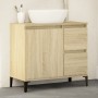 Armario de baño madera contrachapada roble Sonoma 65x33x60 cm de vidaXL, Tocadores de baño - Ref: Foro24-847405, Precio: 57,8...