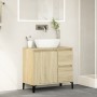 Armario de baño madera contrachapada roble Sonoma 65x33x60 cm de vidaXL, Tocadores de baño - Ref: Foro24-847405, Precio: 57,8...