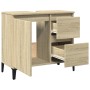Armario de baño madera contrachapada roble Sonoma 65x33x60 cm de vidaXL, Tocadores de baño - Ref: Foro24-847405, Precio: 57,8...