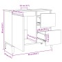 Armario de baño madera contrachapada roble Sonoma 65x33x60 cm de vidaXL, Tocadores de baño - Ref: Foro24-847405, Precio: 57,8...