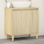 Armario de lavabo madera contrachapada roble Sonoma 58x33x60 cm de vidaXL, Tocadores de baño - Ref: Foro24-847407, Precio: 42...