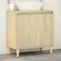 Armario de lavabo madera contrachapada roble Sonoma 58x33x60 cm de vidaXL, Tocadores de baño - Ref: Foro24-847407, Precio: 43...