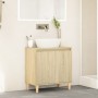 Armario de lavabo madera contrachapada roble Sonoma 58x33x60 cm de vidaXL, Tocadores de baño - Ref: Foro24-847407, Precio: 42...