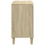 Armario de lavabo madera contrachapada roble Sonoma 58x33x60 cm de vidaXL, Tocadores de baño - Ref: Foro24-847407, Precio: 43...