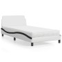 Cama con colchón cuero sintético blanco y negro 100x200 cm de vidaXL, Camas y somieres - Ref: Foro24-3208363, Precio: 260,04 ...