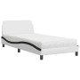 Cama con colchón cuero sintético blanco y negro 100x200 cm de vidaXL, Camas y somieres - Ref: Foro24-3208363, Precio: 260,04 ...