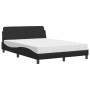 Cama con colchón cuero sintético negro 120x200 cm de vidaXL, Camas y somieres - Ref: Foro24-3208377, Precio: 325,03 €, Descue...