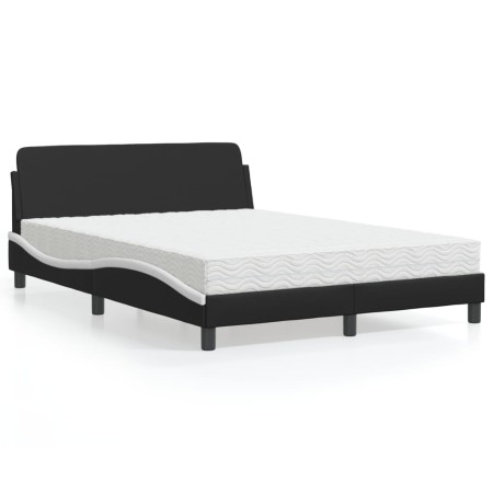 Cama con colchón cuero sintético negro y blanco 120x200 cm de vidaXL, Camas y somieres - Ref: Foro24-3208382, Precio: 353,88 ...