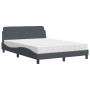 Cama con colchón terciopelo gris oscuro 140x200 cm de vidaXL, Camas y somieres - Ref: Foro24-3208412, Precio: 342,82 €, Descu...