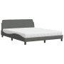 Cama con colchón de tela gris oscuro 160x200 cm de vidaXL, Camas y somieres - Ref: Foro24-3208425, Precio: 404,49 €, Descuent...