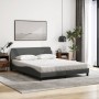 Cama con colchón de tela gris oscuro 160x200 cm de vidaXL, Camas y somieres - Ref: Foro24-3208425, Precio: 404,49 €, Descuent...