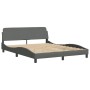 Cama con colchón de tela gris oscuro 160x200 cm de vidaXL, Camas y somieres - Ref: Foro24-3208425, Precio: 404,49 €, Descuent...