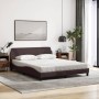 Cama con colchón de tela marrón oscuro 160x200 cm de vidaXL, Camas y somieres - Ref: Foro24-3208427, Precio: 387,12 €, Descue...