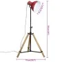 Lámpara de pie rojo desgastado 25 W E27 75x75x90-150 cm de vidaXL, Lámparas - Ref: Foro24-371896, Precio: 72,81 €, Descuento: %