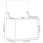 Caja de almacenaje madera ingeniería gris hormigón 60x42x46 cm de vidaXL, Baúles de almacenamiento - Ref: Foro24-840656, Prec...
